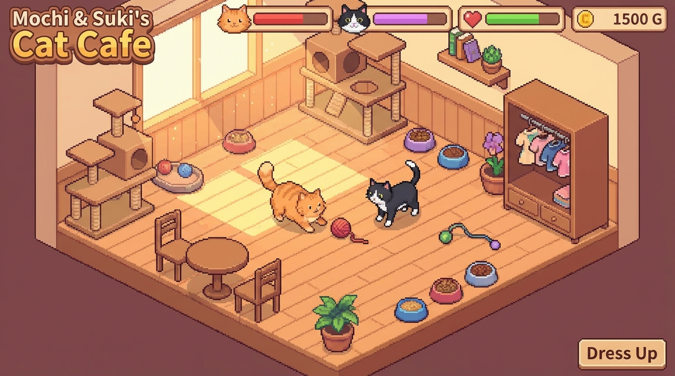 Cat Café game screenshot